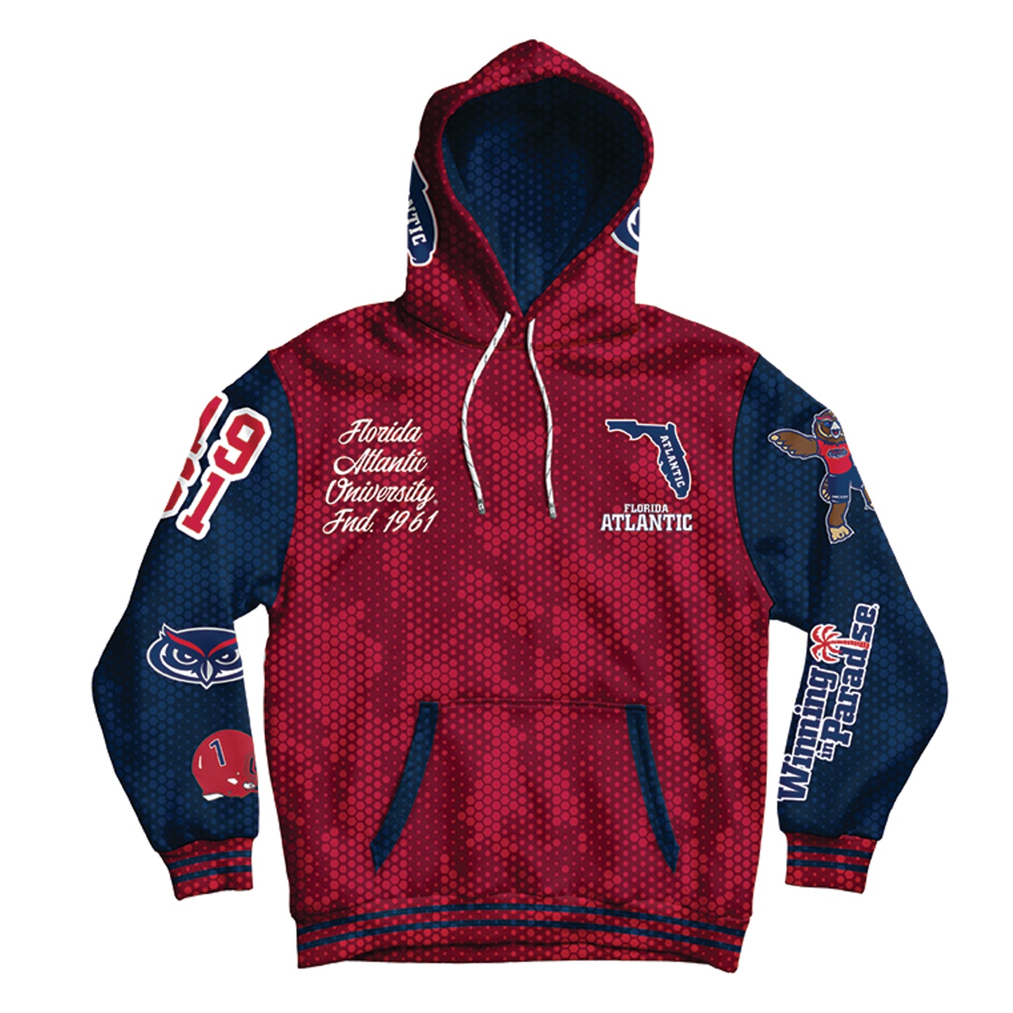 Florida Atlantic University Varsity Pullover Hoodie