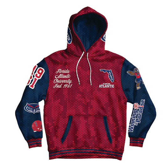 Florida Atlantic University Varsity Pullover Hoodie